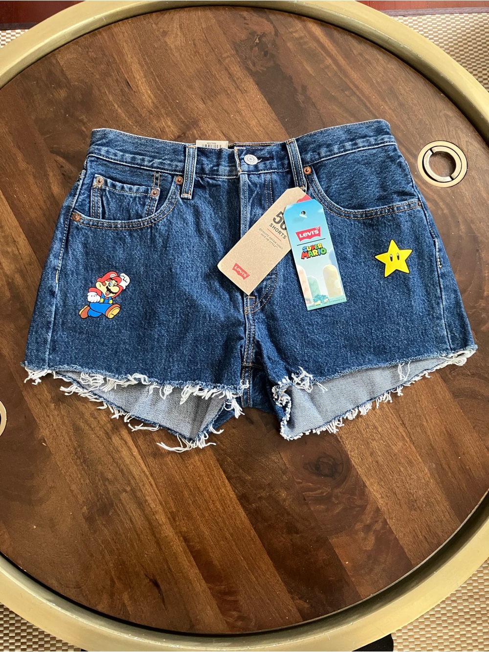 Levi's x Super Mario Women's 501 High Rise Shorts Size 27, 28 Raw Hem NWT